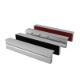 Neutral aluminium vice jaws set 140 mm grooved with neodymium magnets